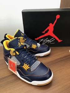 未使用 ★NIKE AIR JORDAN 4 RETRO DUNK FROM ABOVE 26.5cm 308497-425★ ナイキ エア ジョーダン4 レトロ 紺黄白 ◇12571