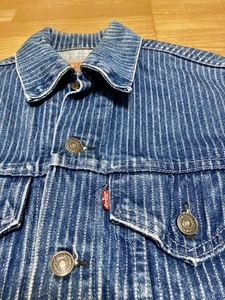 80’s USA製 VINTAGE LEVI’S 70506-0260 ストライプデニムジャケット 34 米国製 オリジナル ヴィンテージ 80年代 古着