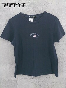 ◇ polo jeans co ralph lauren プリント 半袖 Tシャツ カットソー M ネイビー * 1002799779401