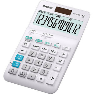カシオ計算機 CASIO W税率電卓 ジャストタイプ12桁 JW-200TC-N