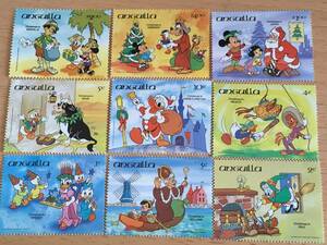anguilla　アンギラ　ディズニー　切手　海外切手　ドナルド　ミッキー　デイジー　ピノキオ　ゼペット　