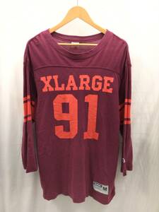 XLARGE x Champion エクストララージxチャンピオン 長袖Tシャツ レッド系 メンズ Mサイズ 23082101