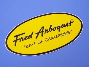 アーボガスト Fred Arbogast フラ ポッパー ベイト オブ チャンピオン ステッカー　189×95mm