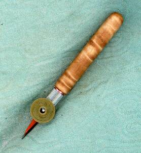 鉛筆ホルダー貴重な、栃縮杢の補助軸 , 鉛筆キャップ, ペンシルホルダーH14
