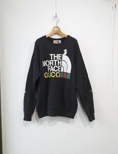 ◆GUCCI×ノースフェイス　*キャットプリント　コラボトレーナー/メンズ/size:XS*　古着のgplus広島　2402r4