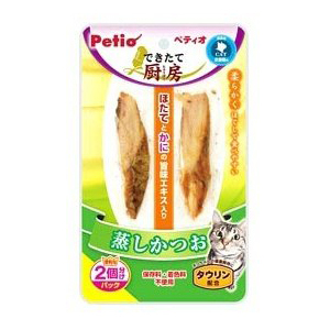 ぺティオ　できたて厨房　キャット　蒸しかつお　３５ｇ　猫　ネコ　おやつ　オヤツ　ご褒美　スナック