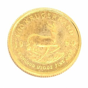 K22 南アフリカ クルーガーランド金貨 1/10oz 総重量3.4ｇ【CDAS4001】