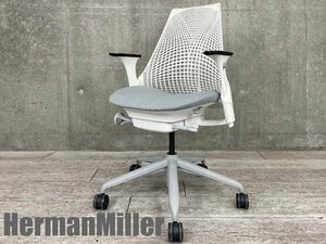 HermanMiller/ハーマンミラー■セイルチェア■スタジオホワイトｘマーキュリー（グレー系）■前傾機能付き■ASIYA23N265BB98BK9105