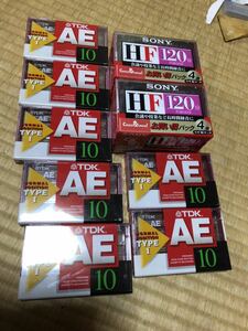 カセットテープ　TDK AE 10 NORMAL POSITION TYPEⅠ SONY HF 120 長期保管品　未使用未開封品　　まとめて　15本