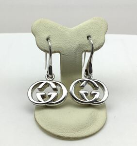 GUCCI グッチ Gロゴ WGロゴ インターロッキングG シルバー AG 925 ピアス アクセサリー 