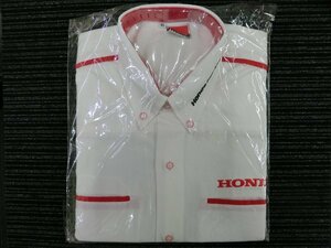 未使用品 ホンダ HONDA 刺繍ロゴ シャツ ワークシャツ 半袖 サイズ: XL HONDA Racing 管理No.40139