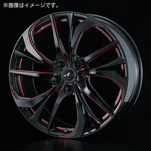 【個人宅発送可能】ウエッズ Weds 19×8.0J +50 5穴 PCD114.3 BK/SC(RED) ホイール 1本 LEONIS TE レオニス・ティーイー (38791)