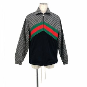 【美品】グッチ GUCCI オーバーサイズ テクニカルジャージージャケット トラックジャケット XSサイズ 545606 ネイビー GG柄