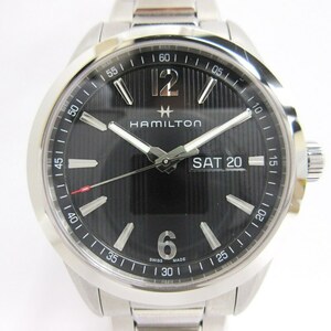 ハミルトン HAMILTON ブロードウェイ デイデイト 腕時計 クォーツ H433110 黒文字盤 メンズ