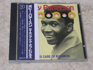日本盤CD　Bobby Patterson ： Taking Care Of Business 　（P-Vine Records PACD-72）　　　B