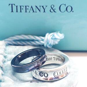 【TIFFANY&Co　ナローリング2点】★艶出し済★　アクセサリー　指輪　ティファニー