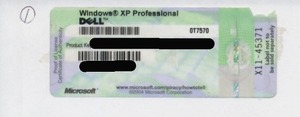 ◇◇Microsoft WindowｓXP ProductKey　①