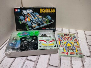 希少！TAMIYAミニ四駆 EGRESS/イグレスJr. ブラックスペシャル タイプ4シャーシ 　未組立　ドレスアップステッカーつき　