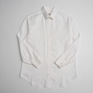 W8693▽アルマーニコレッツィオーニ*メンズ*size40*長袖シャツ/コットンシャツ/スナップボタンダウンシャツ/ホワイト系