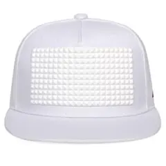 【新品】韓国　ベースボールキャップ　帽子　個性的　ストリート　白　トゲトゲ　奇抜