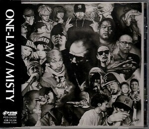 【ONE-LAW/MISTY】 K-BOMB(THINK TANK/BLACK SMOKER)/MSC漢/MONJU/DOWN NORTH CAMP/NIPPS/BES/NORIKIYO/FLASHBACKS/KNZZ/CD・帯付