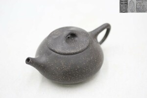 中国古玩 在銘 紫砂急須 朱泥 茶道具 茶器（A3326）