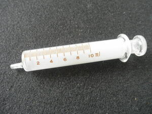 ガラス製 注射器 10cc INJECTOR シリンジ 10ml 液体の移し替え アンティーク