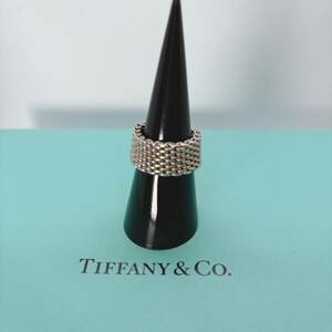TIFFANY Co ティファニー サマセット メッシュリング 指輪 925 シルバー 刻印 約14号