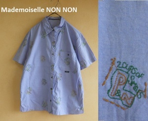 ●Mademoiselle NON NONマドモアゼルノンノン刺繍シャツM●38