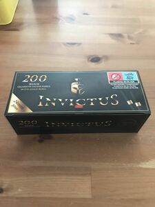 日本未発売 タバコ シガレットチューブ インべクタス黒×金200本24ミリフィルターINVICTUS CIGARETTE TUBES WITH GOLD RINGS BOX OF 200