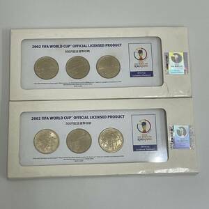 #1977 2002 FIFA WORLDCUP OFFICIAL LICENSED PRODUCT 500円記念貨幣収納 総額面3000円 ワールドカップ 2セット まとめ 現状品