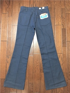 デッドストック ビンテージ ７０ｓ リーバイス Ｌｅｖｉ’ｓ ６４６ ベルボトム スタプレ パンツ Ｗ３４紺 フレア NUVO FLARES ヒッピー