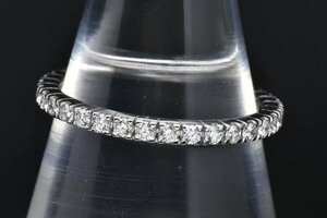 ブルガリ エタニティ リング ウェディングリング フルダイヤモンド 0.31ct K18WG #47 348046【正規品・美品】