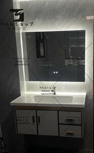 LED ミラー 洗面所 浴室鏡 人感・るさセンサー内蔵 照明付き 防曇 防水 (LED内蔵 色温度3000-6000K調節可能 70*90cm)