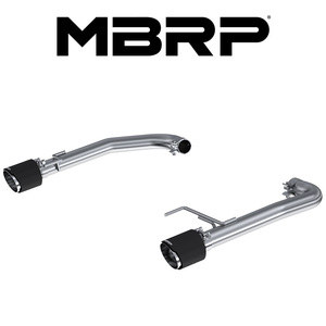 MBRP 2015-2023 フォード マスタング 2.3 エコブースト アクスルバック レース エキゾースト カーボンファイバーTip 正規輸入品