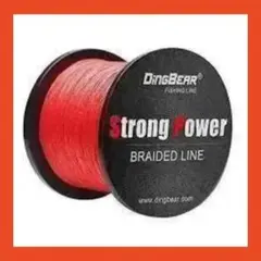 StrongPower／DingBEAR　釣り糸　赤色　4X　フィッシング　釣具
