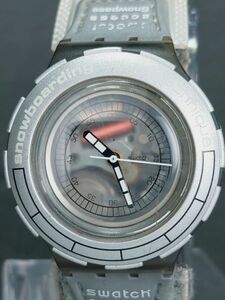 SWATCH スウォッチ SCUBA200m スキューバ vertical Flavour SHM102 アナログ クォーツ 腕時計 グレー スケルトン文字盤 新品電池交換済み
