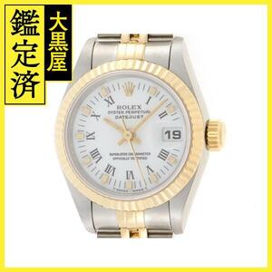 ROLEX ロレックス　レディース オートマチック　デイトジャスト 69173　ホワイト文字盤 K18YG/SS【434】