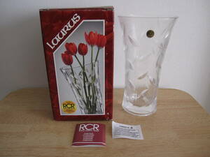 未使用 ☆ イタリア製　RCR　ROYAL CRYSTAL ROCK LAURUS　花瓶 ☆ 花器　フラワーベース　ロイヤルクリスタルロック