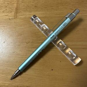 新品 廃盤 Pentel ぺんてる 手帳用 シャーペン 0.5mm QS55 水色軸 キャップ式