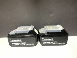 2個 マキタ 動作品 Makita 純正 Li-ion バッテリー BL1860B 6.0Ah 18V 雪マーク # BL1840 BL1850 BL1460 BL1860 BL1460 検索ワード 10 美品