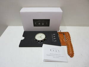 #37137　動作未確認　knot ノット　文字盤ホワイト 　CC-39 クォーツ 腕時計　レディース