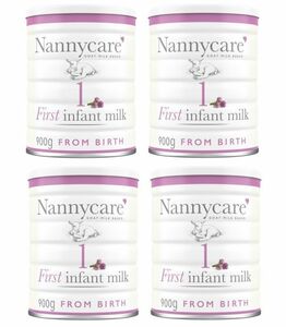 【900g 4缶セット・0カ月から】Nannycare First Infant Goat Milk Based 乳児用ヤギミルク [イギリス直送]