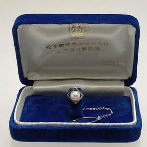 ★ MIKIMOTO ミキモト 本真珠 S刻印 パール ブローチ ネクタイピン 6.5mm 3.3g アクセサリー