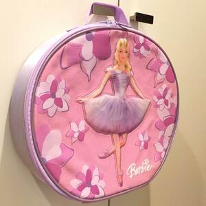 【未使用・保管品】Barbie　バレリーナ バービー バッグ　丸型トランク　ドールバッグ　バレエ
