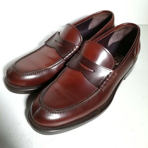 c0041 未使用に近い 定価250,000￥ ★サルヴァトーレフェラガモ Salvatore Ferragamo★ コードバン コインローファー 7EE 25.0~25.5cm程度