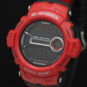 1円 稼働 良品 カシオ G-SHOCK GD-200 QZ デジタル文字盤 ラバーベルト メンズ腕時計 DOI 8611100 5MGY