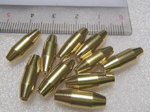 US輸入 スピナー ボディ ゴールド 5.5 x 16.0mm 穴約1.6mm 重量約2.4g 10個