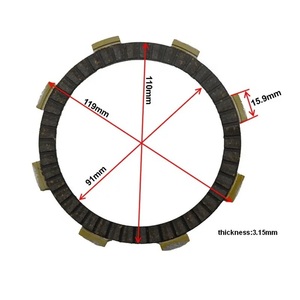 6枚 フリクションプレート クラッチ板 CRF150R CB250 Hornet ホーネット MC23 CBR250R MC19 CBR250RR MC22 VT250MAGNA VTR250 MC15 VFR400R