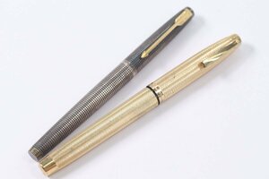 【2点】PARKER パーカー スターリングシルバー SHEAFFER シェーファー ゴールドカラー 万年筆 ペン先 14K 585 文具 筆記用具 4479-N